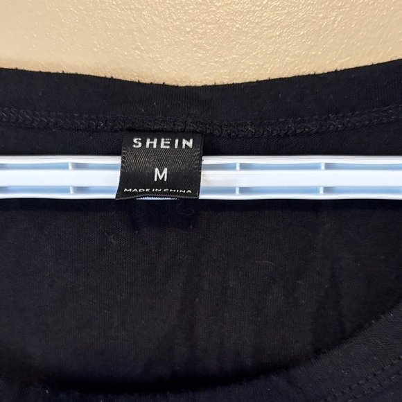 SHEIN Black Tank Top with White Palm Tree - Picture 3 of 7